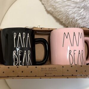 Rae Dunn Papa Bear and Mama Bear mug